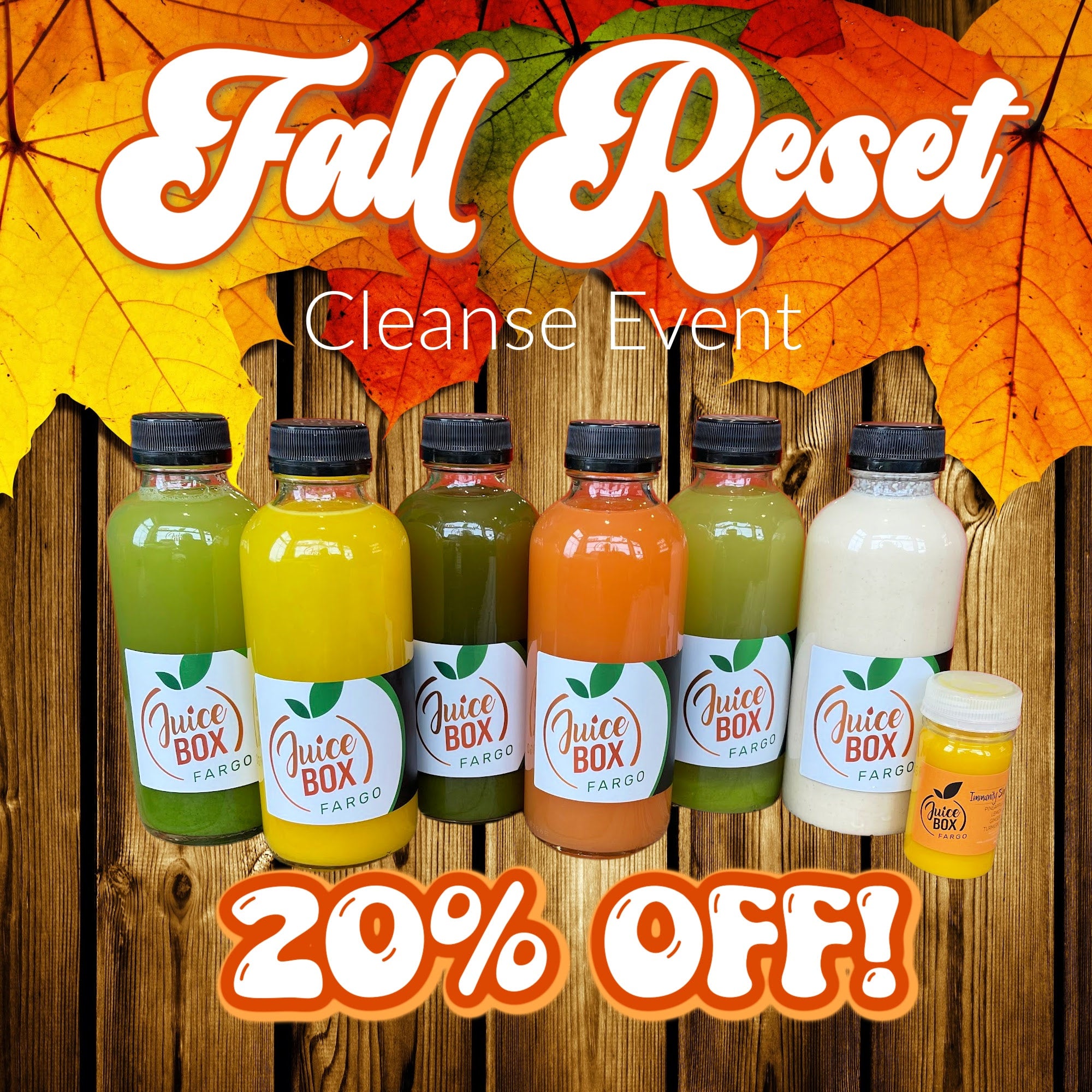 1 Day Fall Reset Juice Cleanse! FLASH SALE! 20 OFF! Juice Box Fargo